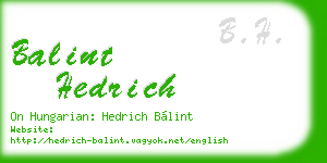 balint hedrich business card